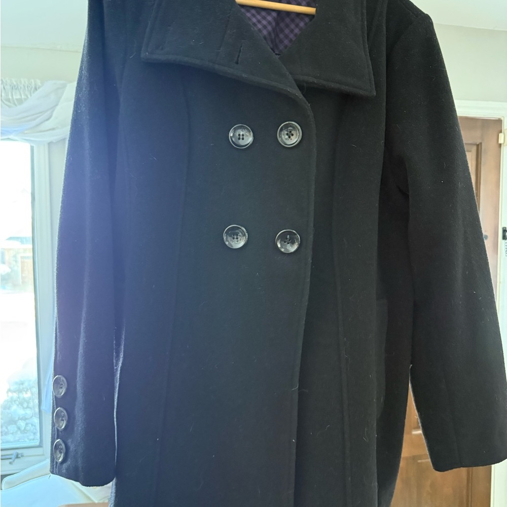 Steve Madden Classic Black Pea Coat